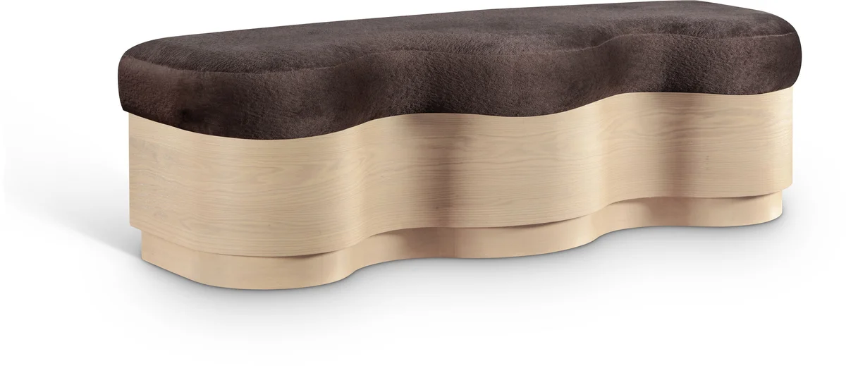 Savoy - Bench With Gold Base - Brown