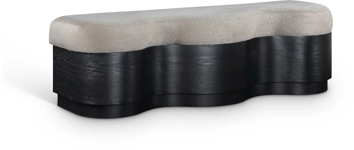 Savoy - Bench With Black Base - Beige