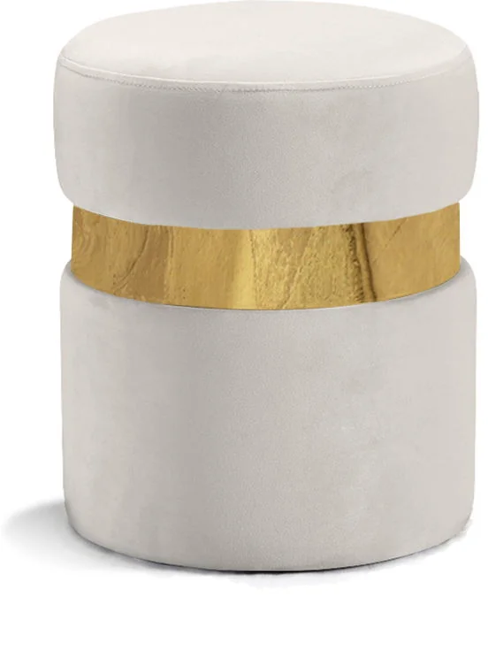 Hailey - Ottoman / Stool - Cream