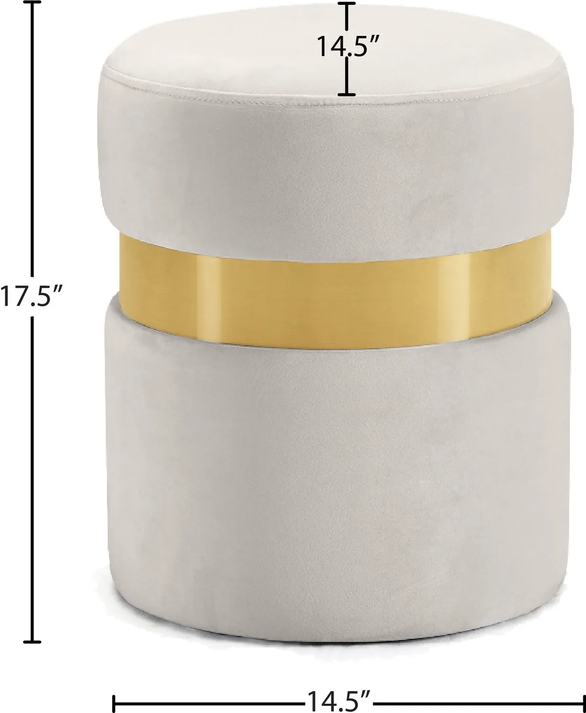 Hailey - Ottoman / Stool - Cream