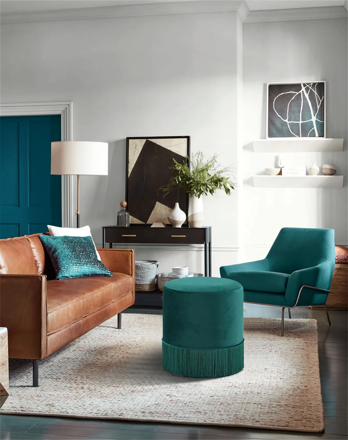 Teddy - Ottoman / Stool - Green - View 2