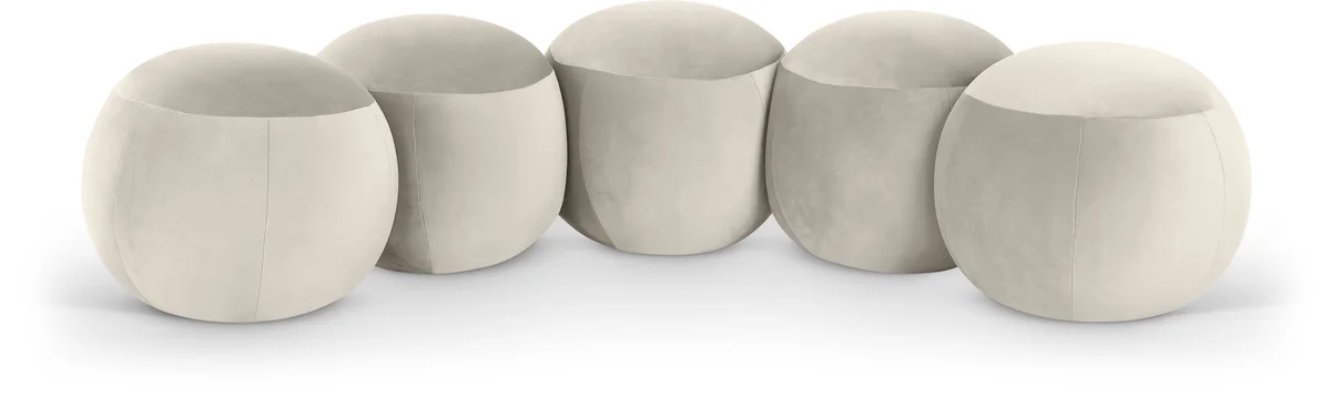 Apollo - 74.5" Velvet Bench - Cream