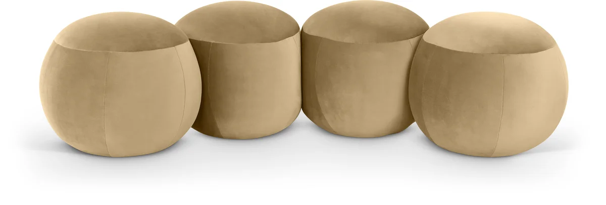 Apollo - 65" Velvet Bench - Camel