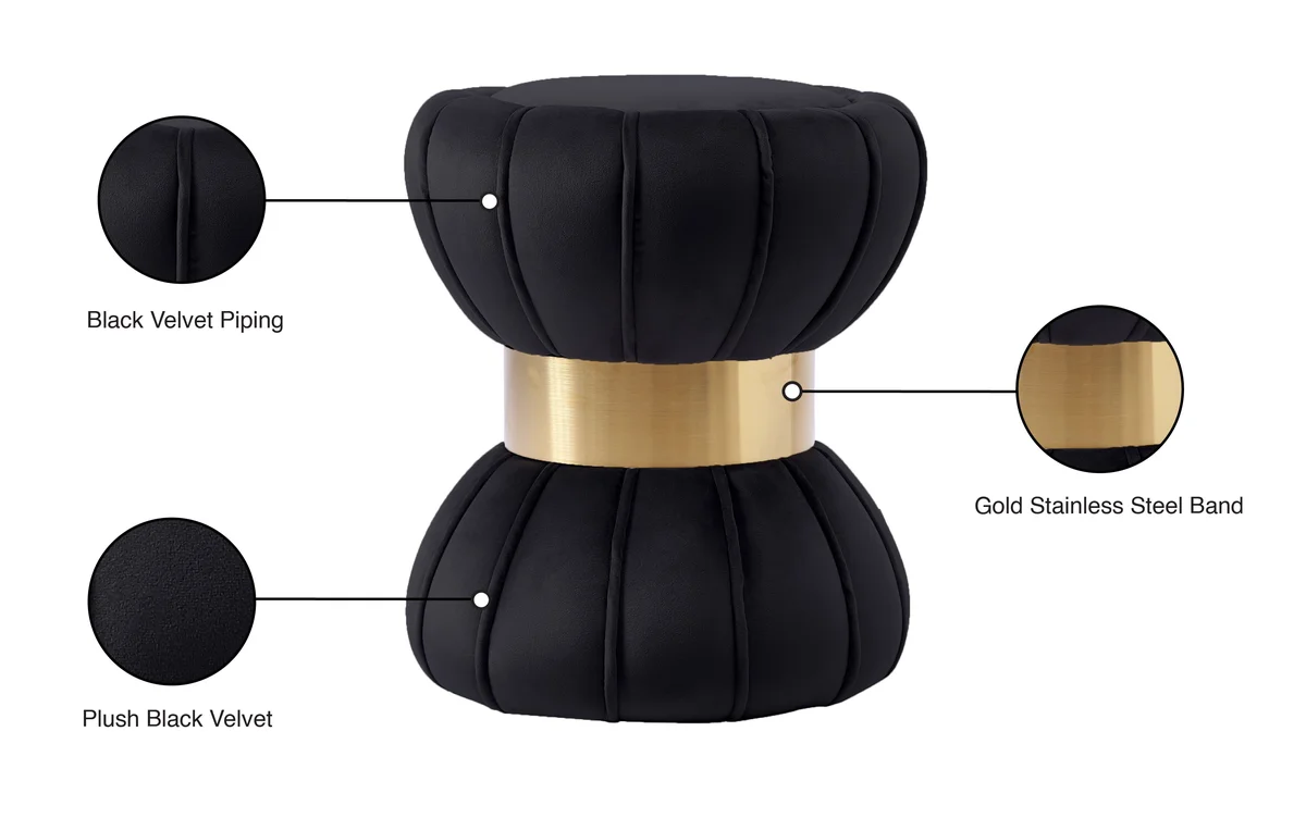 Vino - Ottoman / Stool - Black