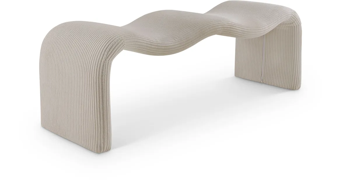 Willow - Corduroy Bench - Beige