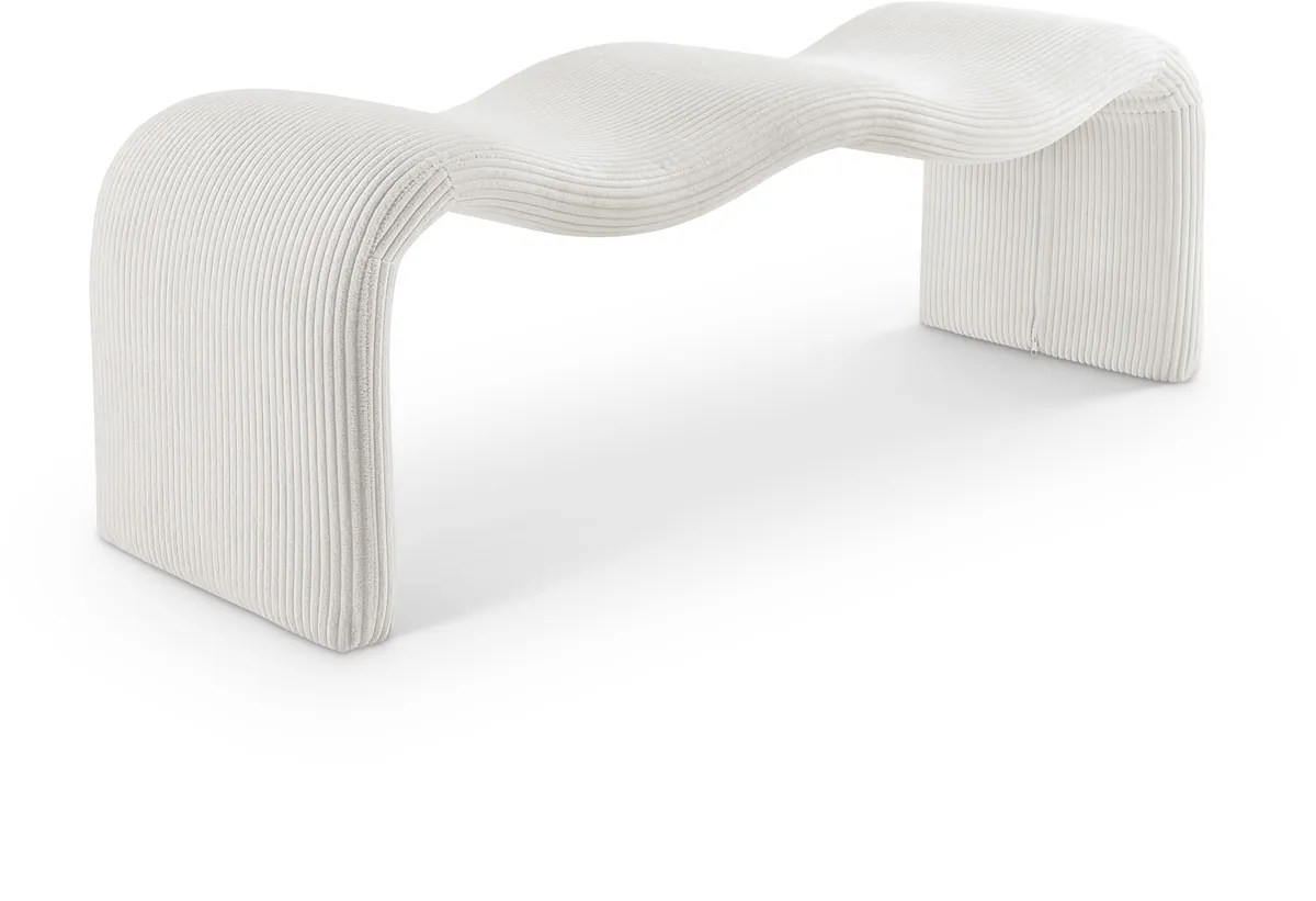 Willow - Corduroy Bench - Cream