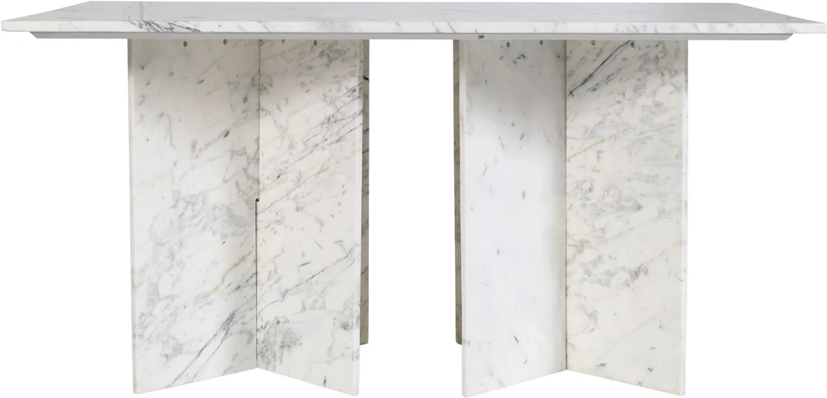 Verona - 60" Dining Table - White - View 2