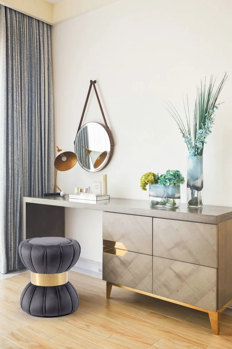 Vino - Ottoman / Stool - Gray - View 2