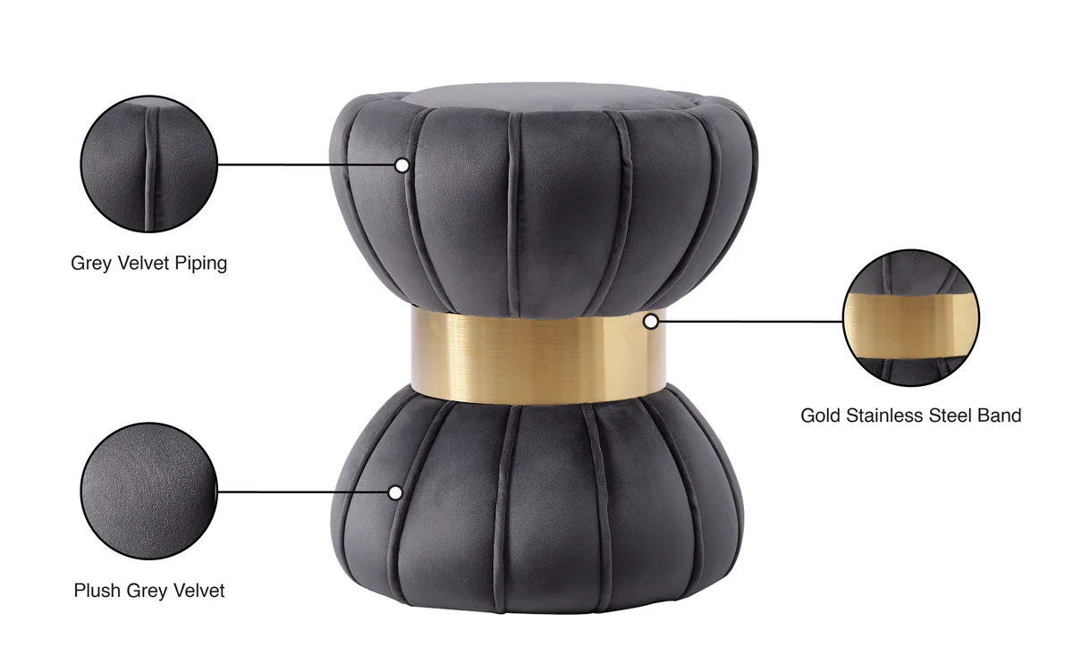 Vino - Ottoman / Stool - Gray