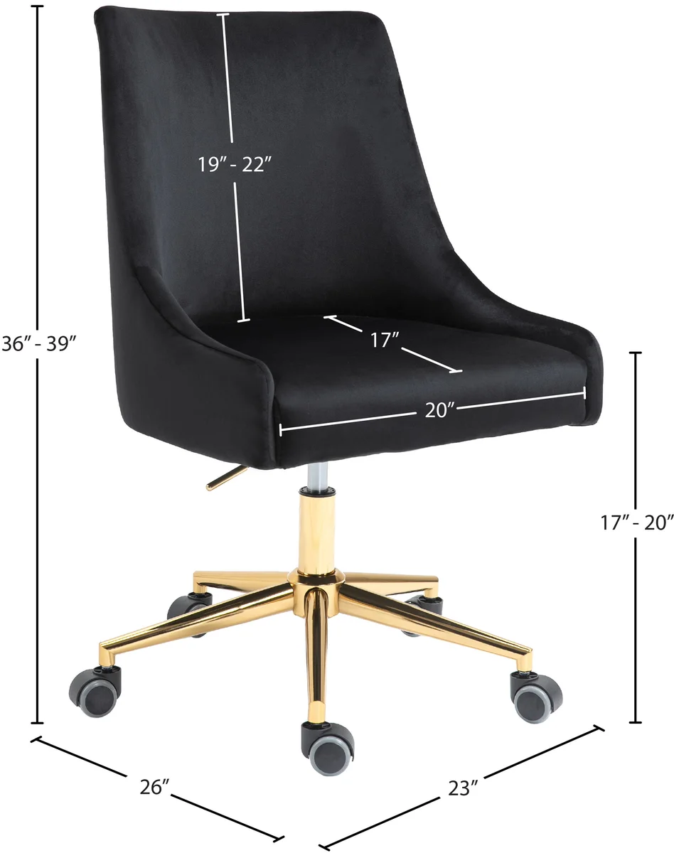 Karina - Office Chair - Black - Fabric