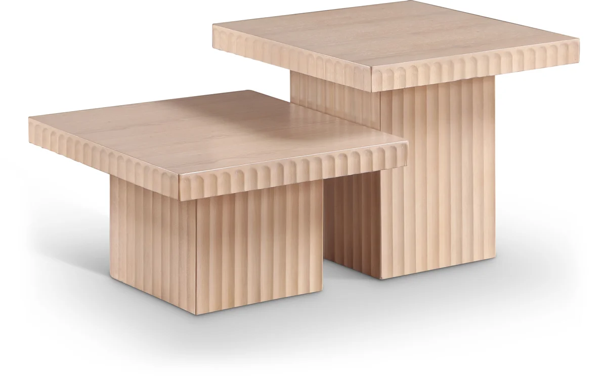 Spencer - Oak Veneer 2 Piece Coffee Table - Natural