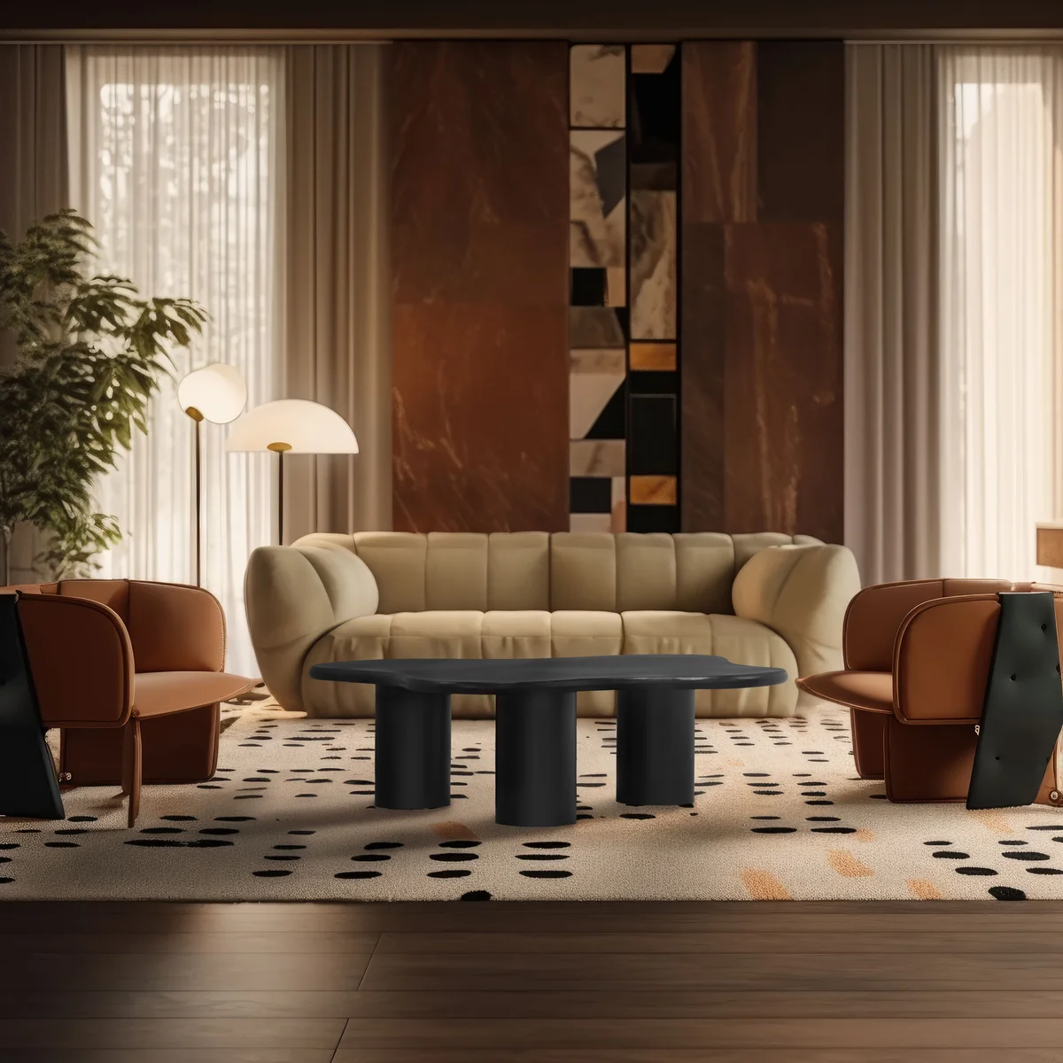 Romaine - Coffee Table - Black - View 2