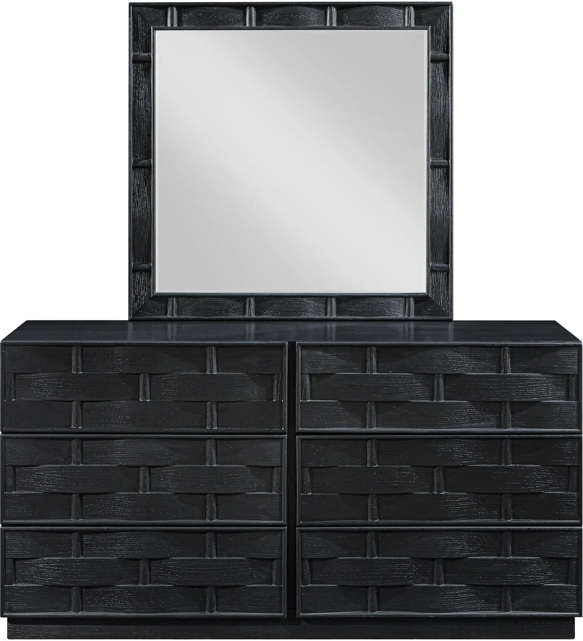 Weave - Mirror - Black - View 2