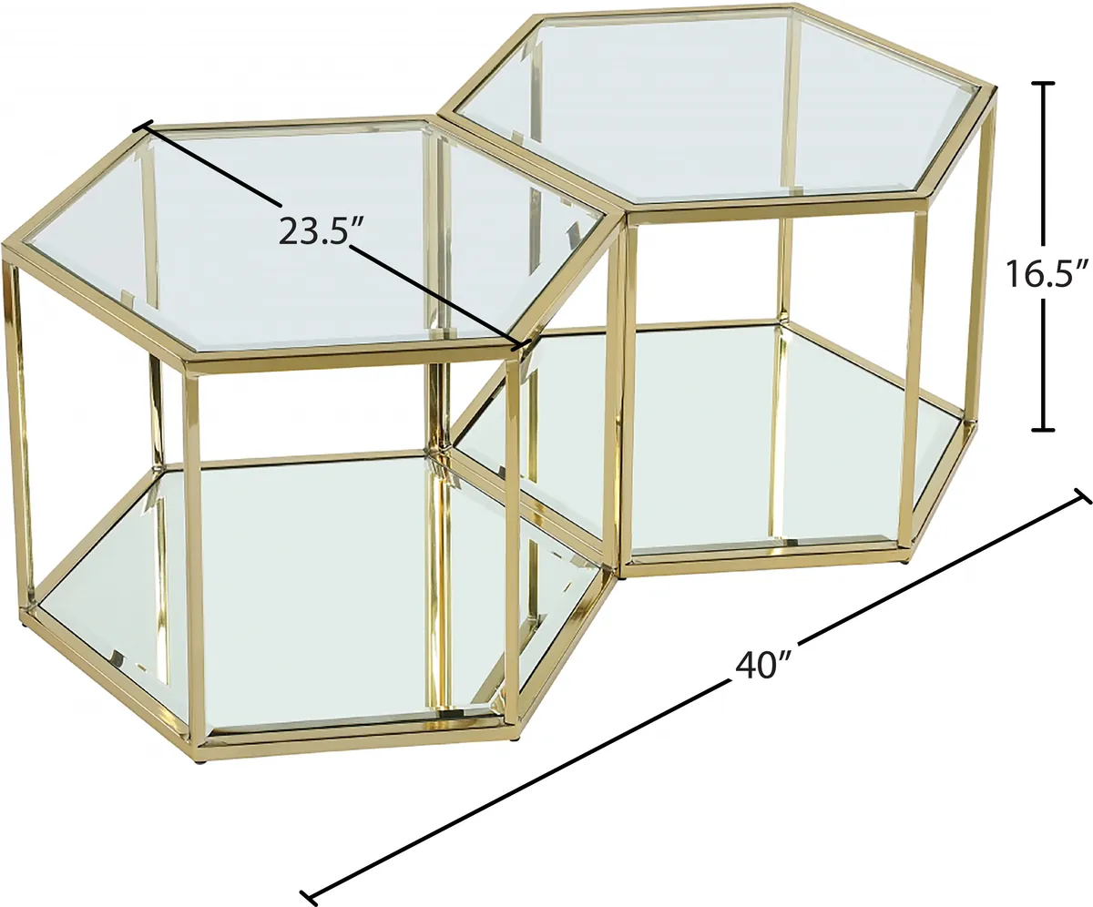 Sei - Coffee Table 2 Piece - Gold