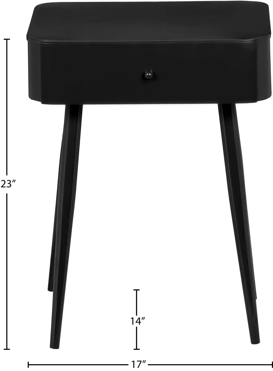Rylan - Night Stand - Matte Black - View 2
