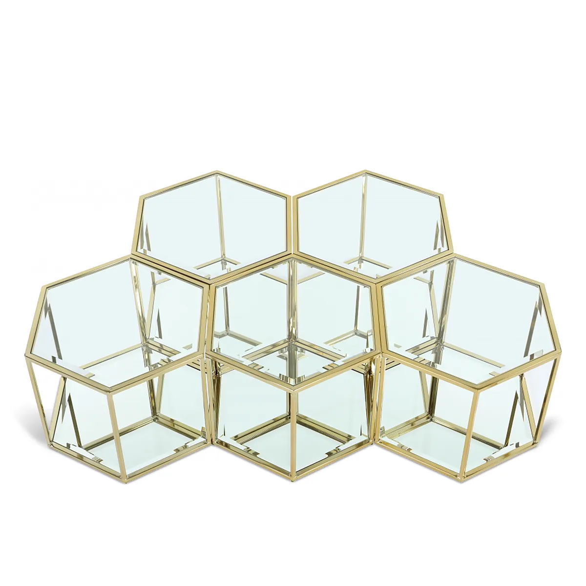 Sei - Coffee Table 5 Piece - Gold