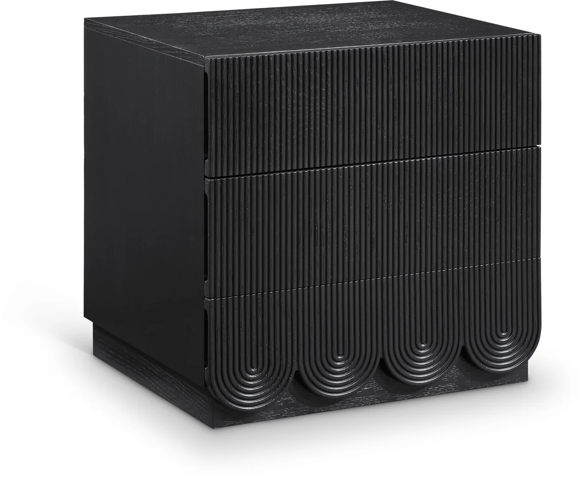 Scallop - Night Stand - Black