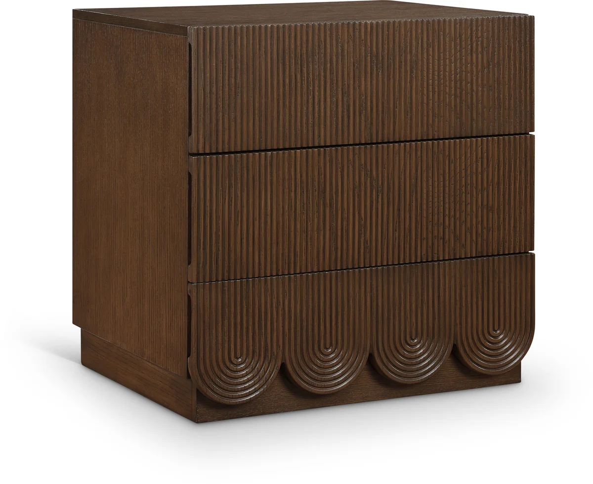 Scallop - Night Stand - Brown