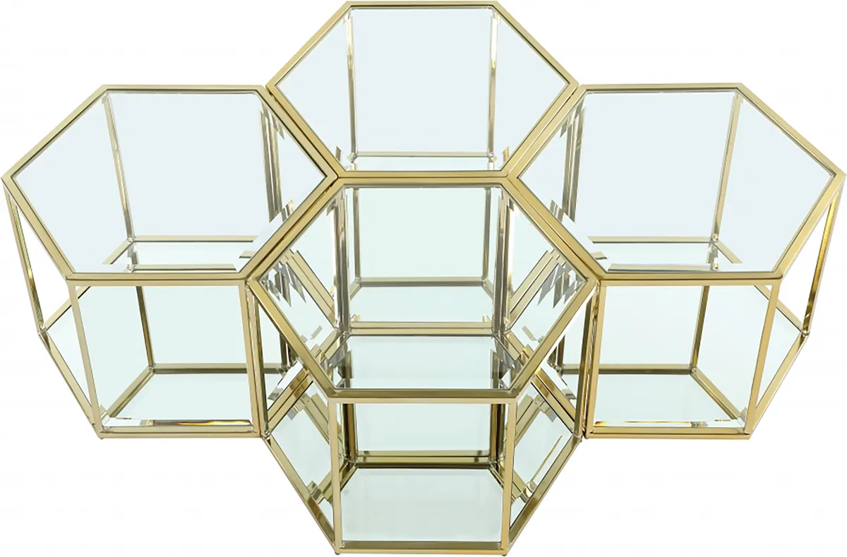 Sei - Coffee Table 4 Piece - Gold