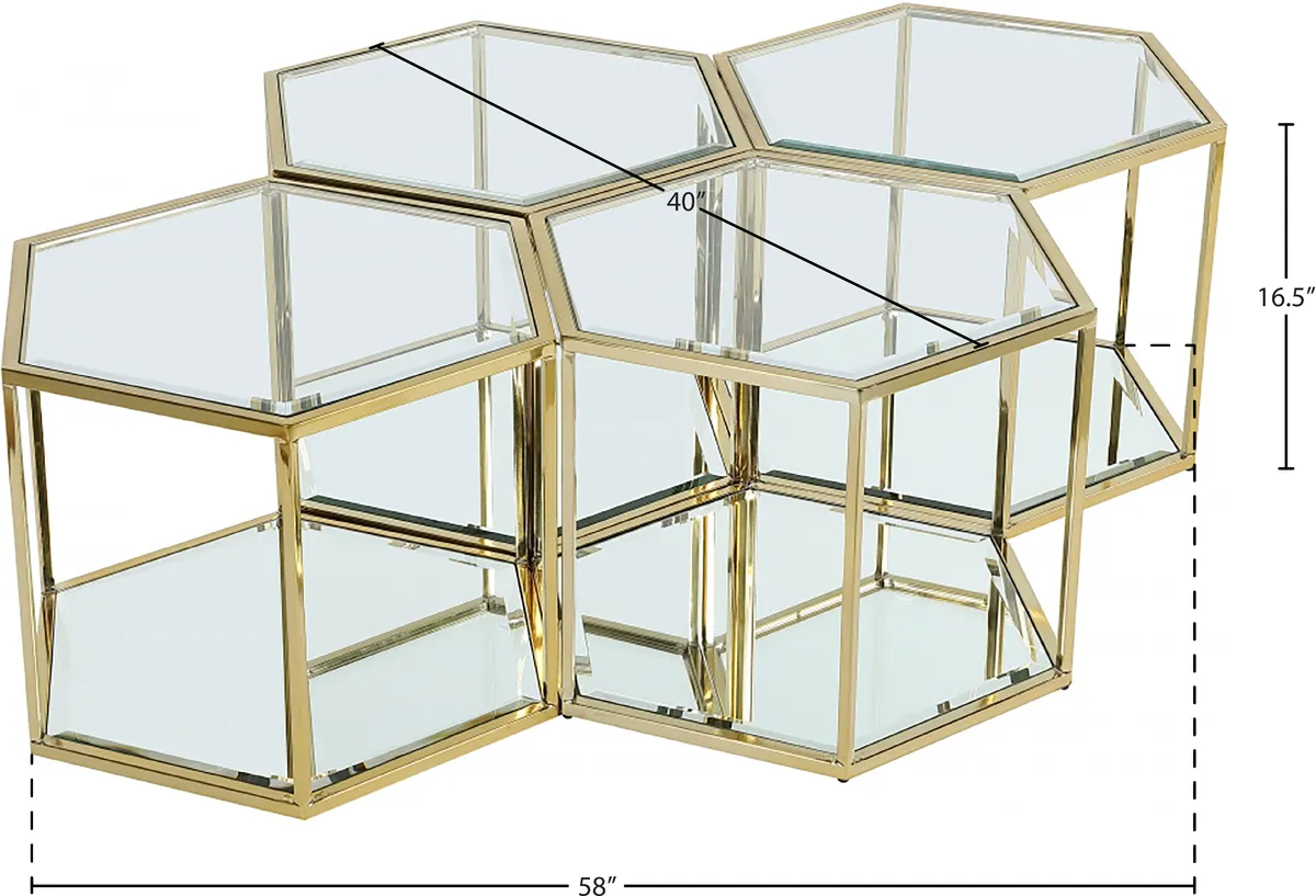 Sei - Coffee Table 4 Piece - Gold