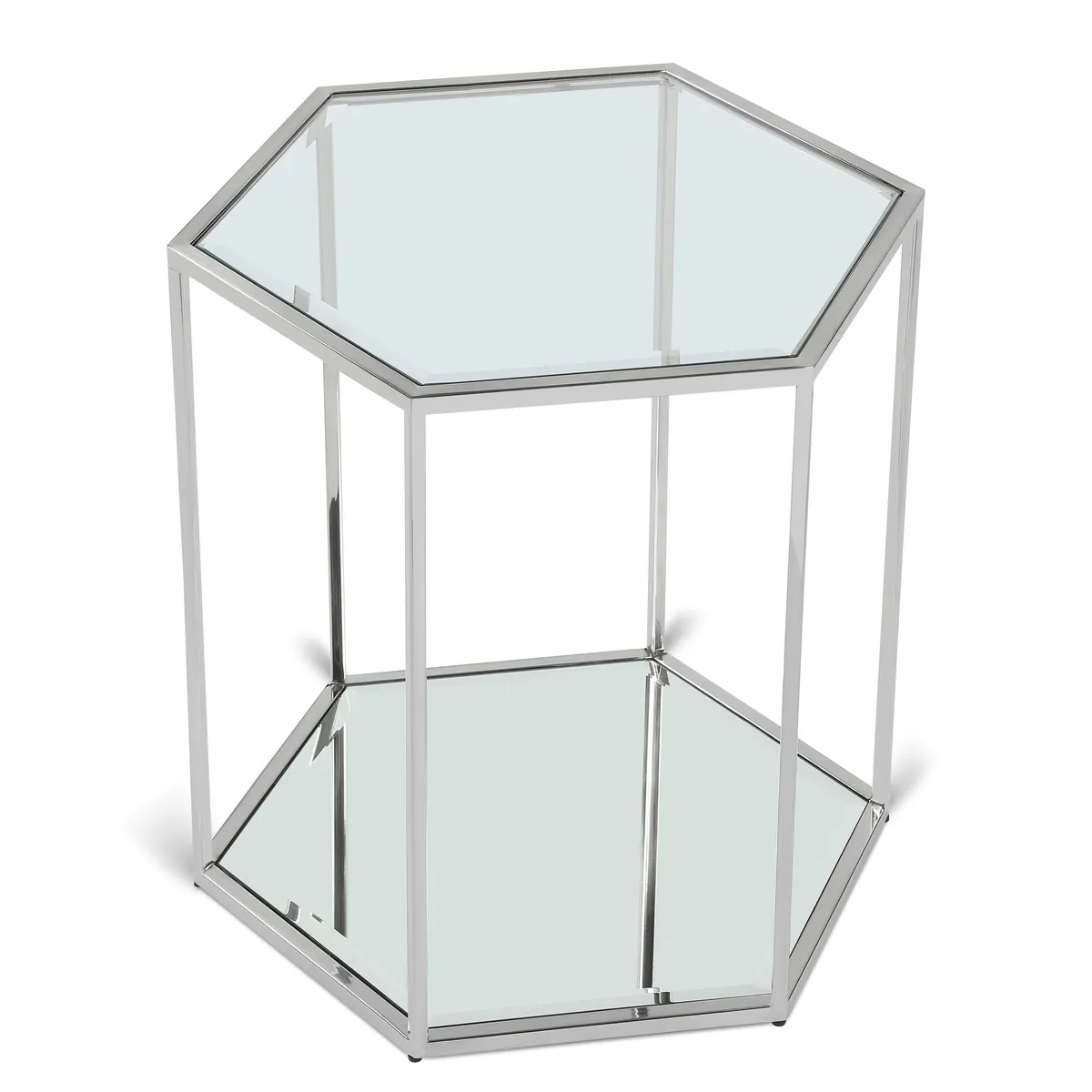 Sei - End Table - Pearl Silver
