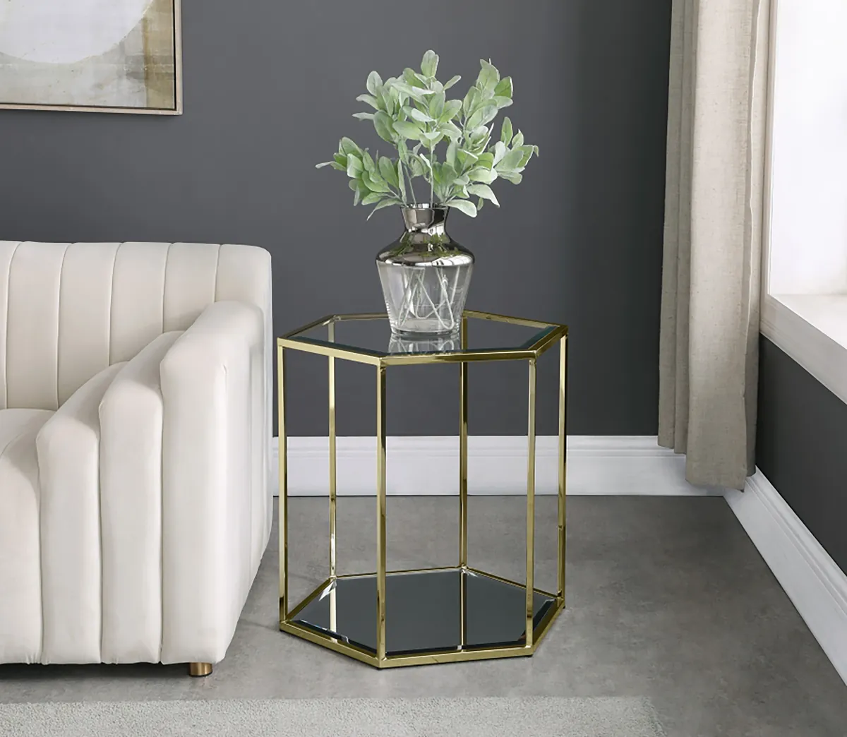 Sei - End Table - Gold - View 2