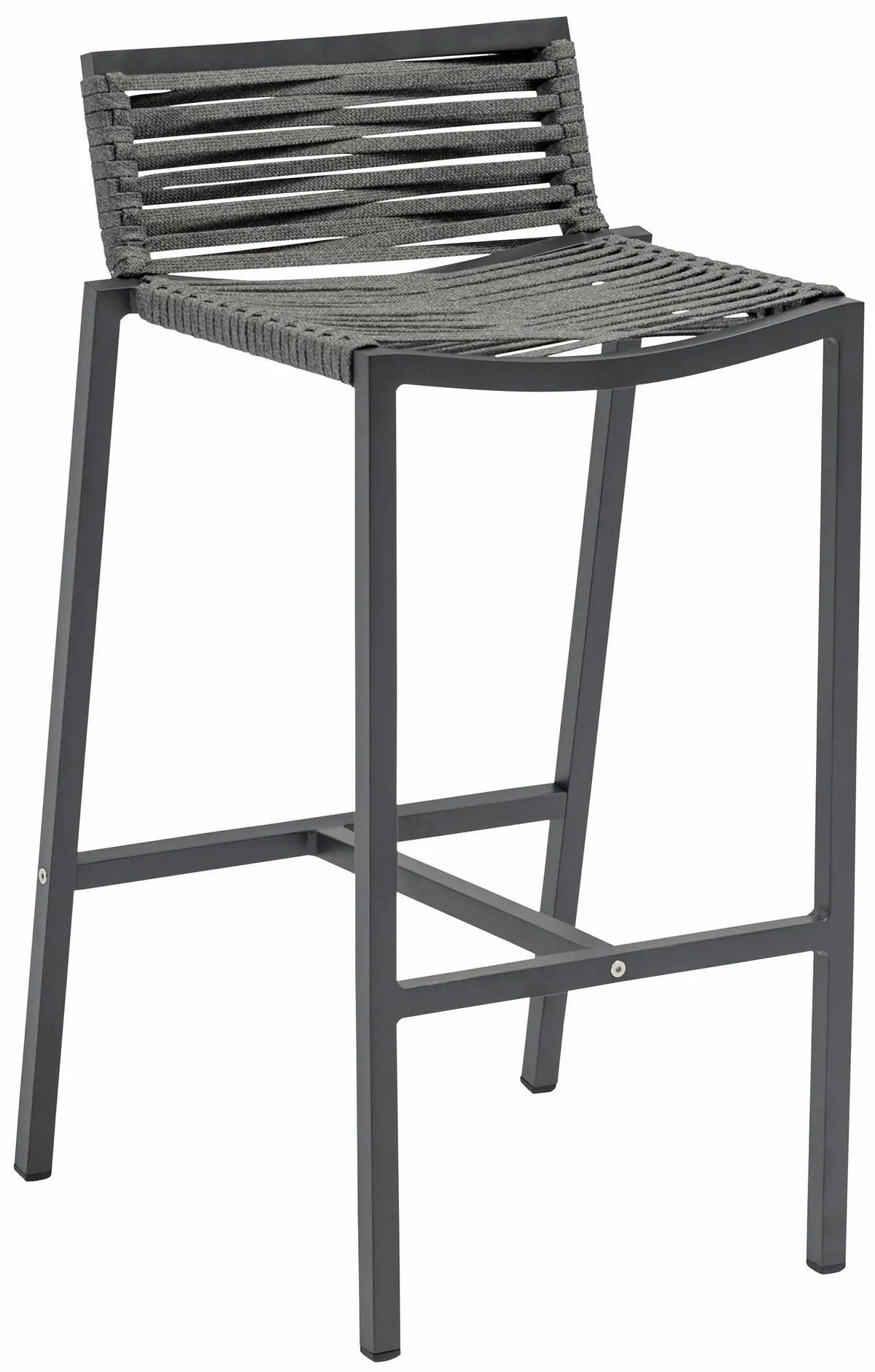 Maldives - Rope Outdoor Patio Bar Stool (Set of 2) - Gray