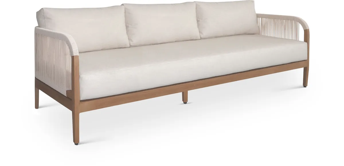 Maui - Water Resistant Outdoor Patio Sofa - Cream