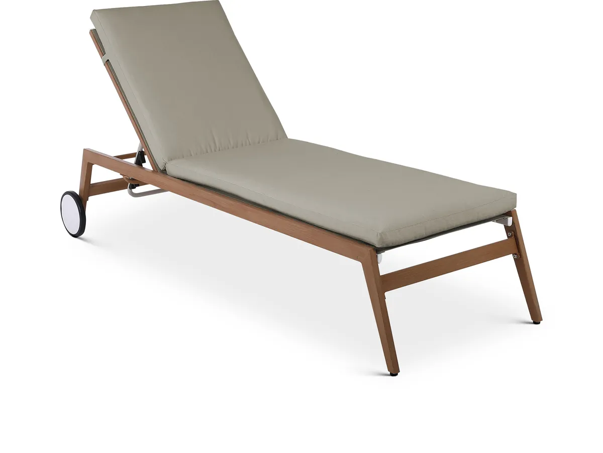 Maui - Water Resistant Outdoor Patio Lounger - Gray