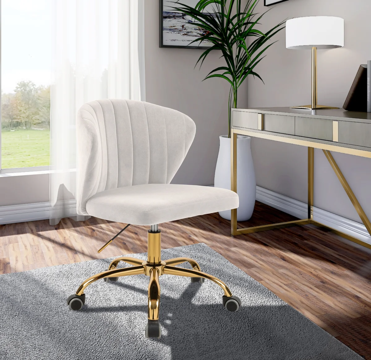 Finley - Office Chair - Cream - View 2