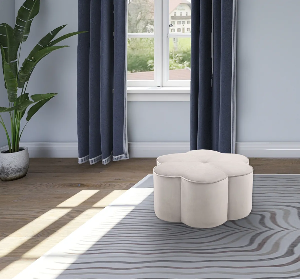 Daisy - Ottoman - Cream - View 2