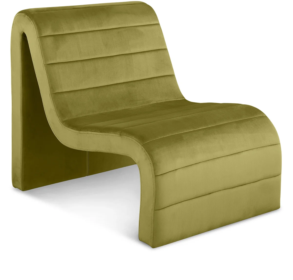 Ivy - Velvet Accent Chair - Olive