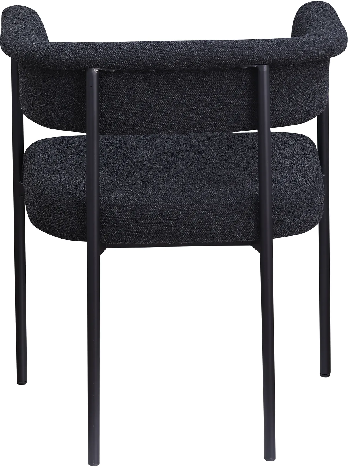 Malin - Boucle Dining Chair (Set of 2) - Black - View 2