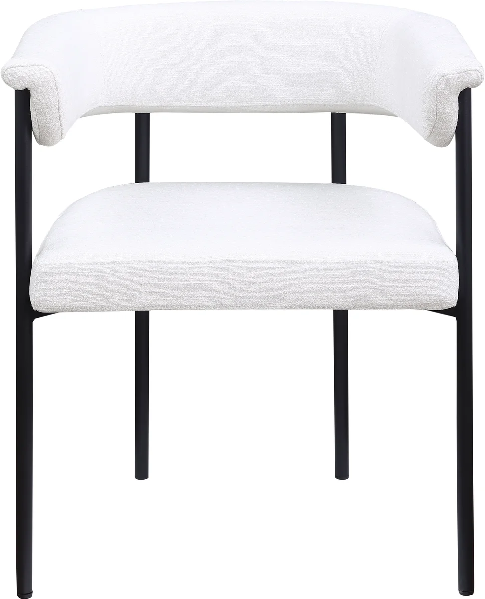 Malin - Linen Dining Chair (Set of 2) - Cream - View 2