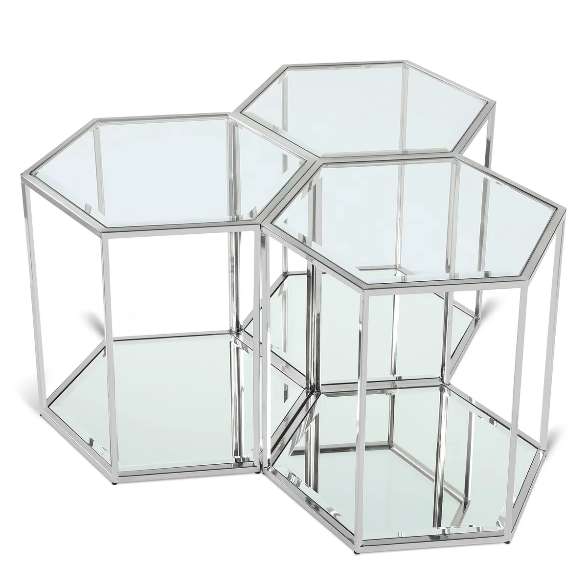 Sei - End Table - Pearl Silver - Steel