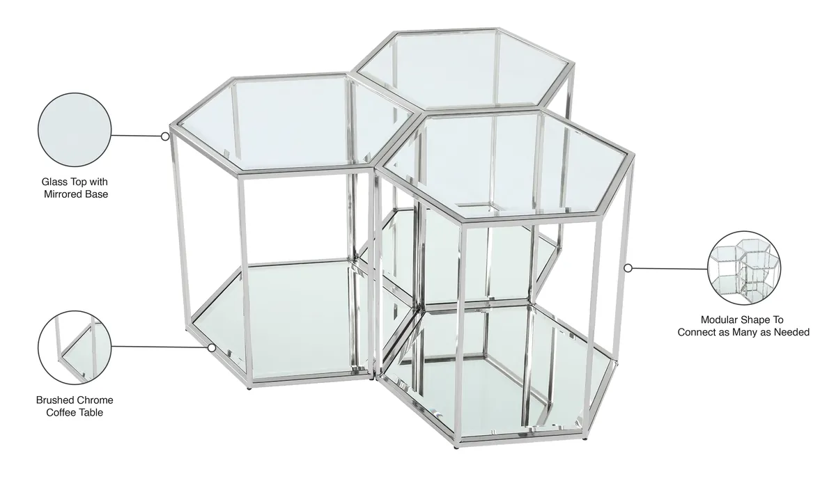 Sei - End Table - Pearl Silver - Steel