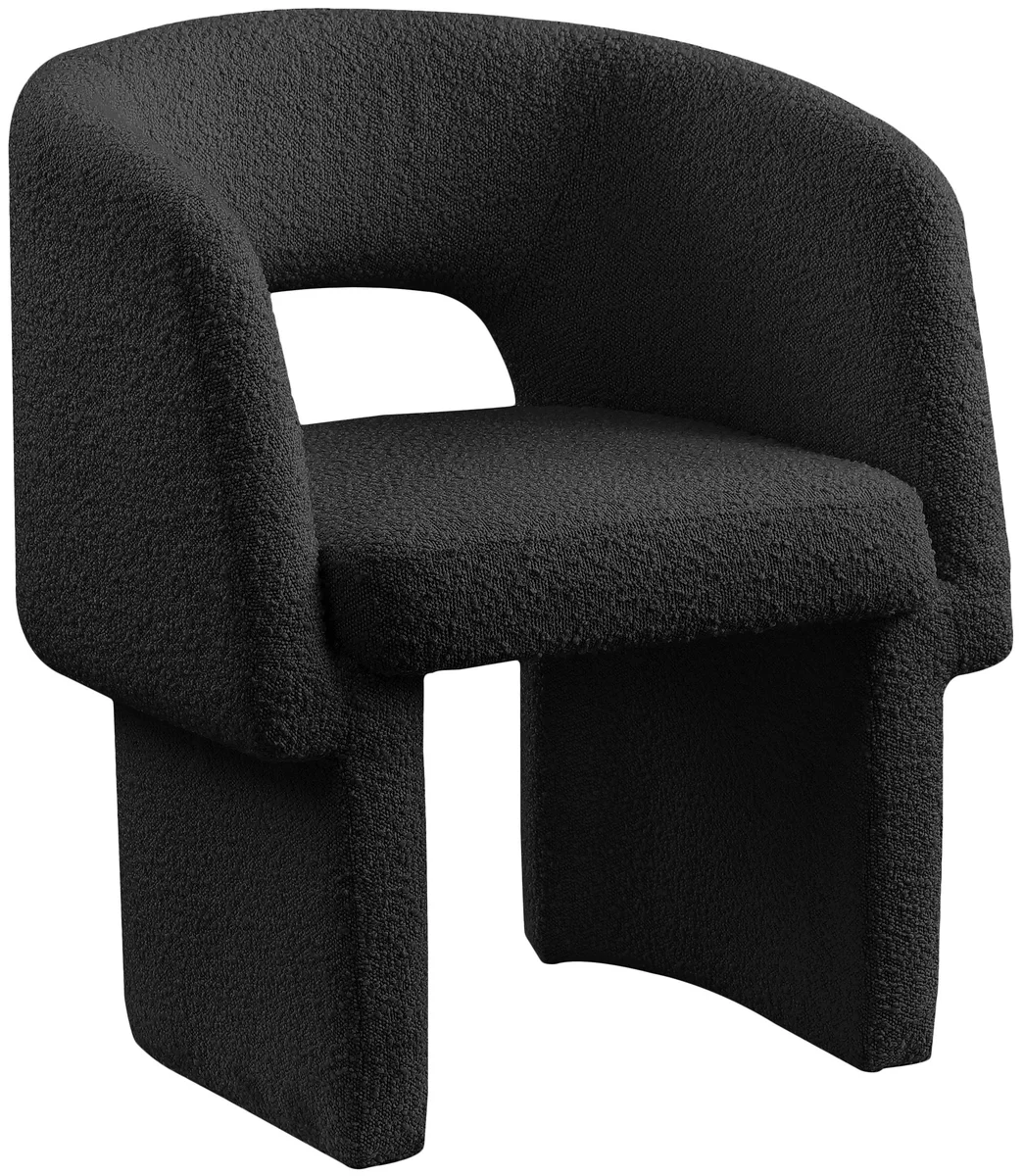 Emmet - Boucle Dining Chair / Accent Chair - Black