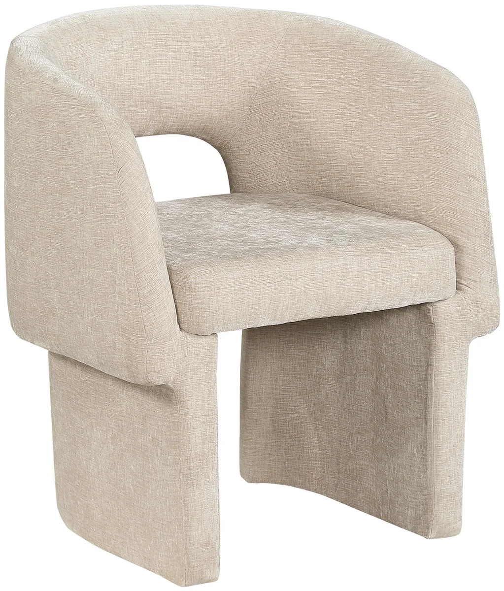 Emmet - Chenille Dining Chair / Accent Chair - Beige