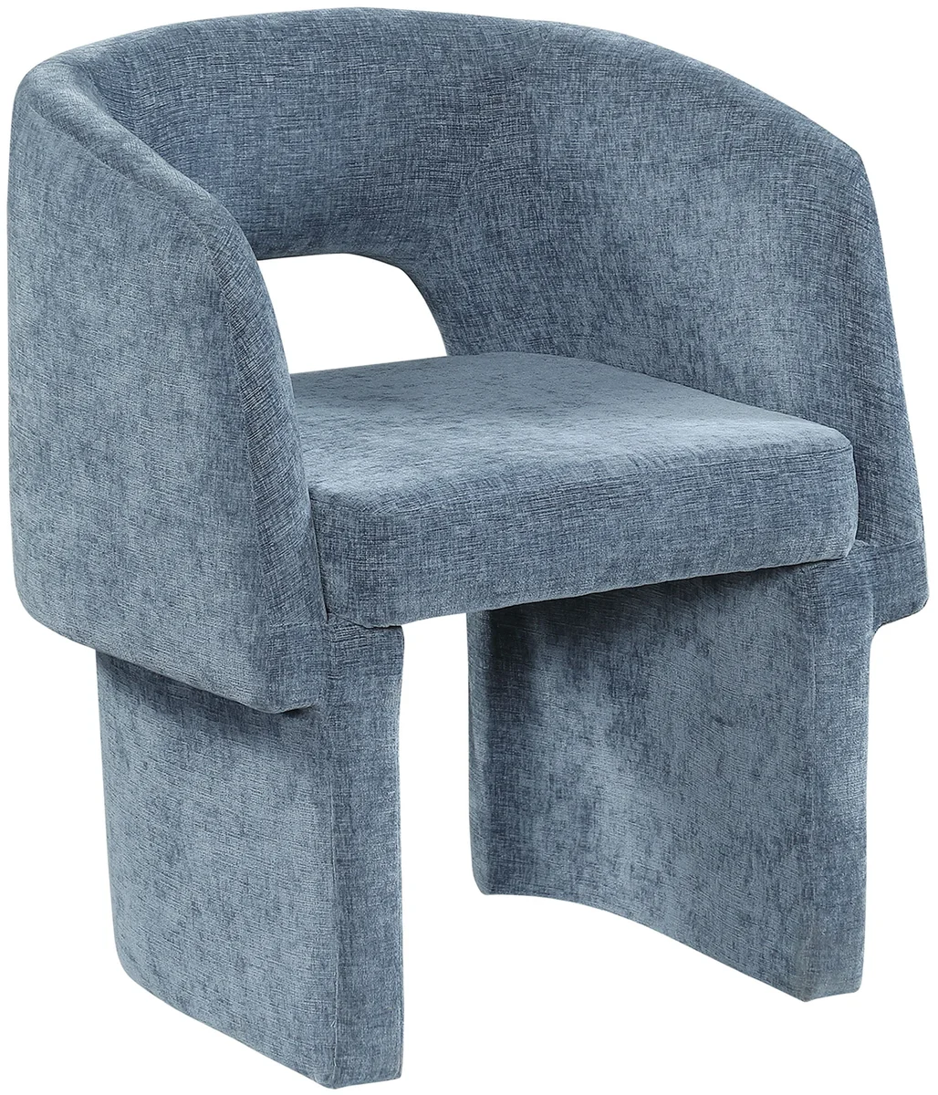Emmet - Chenille Dining Chair / Accent Chair - Light Blue