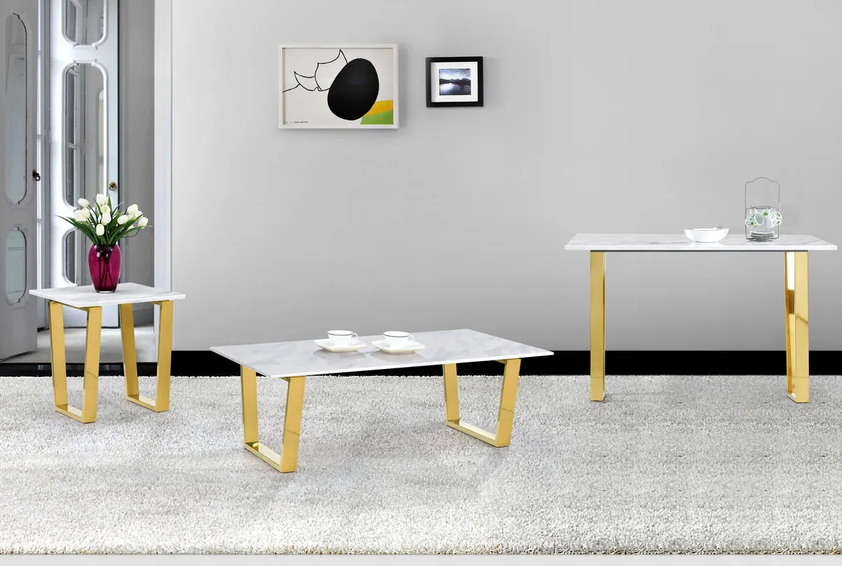 Cameron - Coffee Table - Gold - View 2