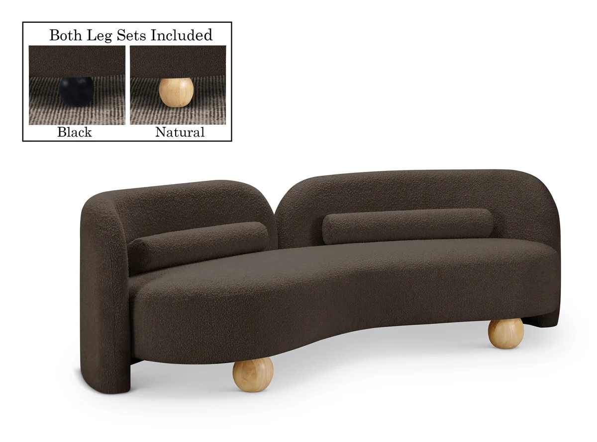 Daphne - Boucle Sofa - Brown