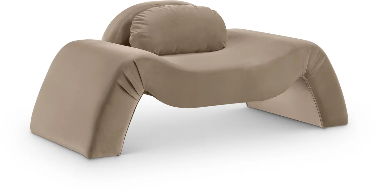 Austin - Velvet Accent Chair - Taupe