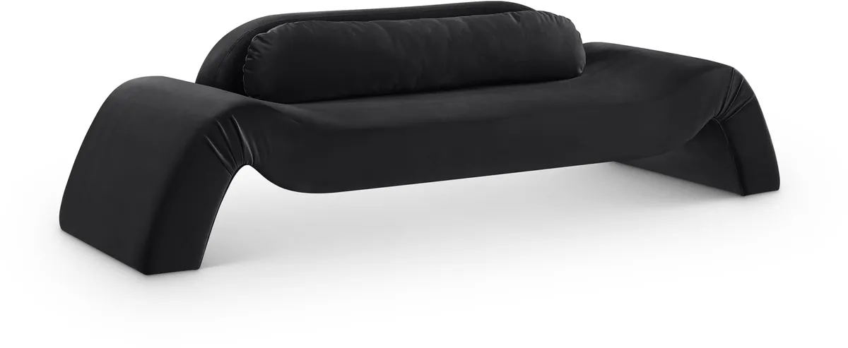 Austin - Velvet Sofa - Black