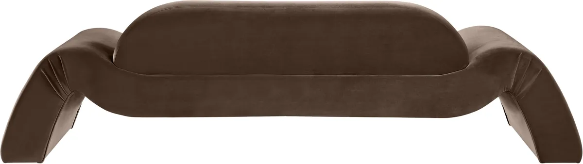 Austin - Velvet Sofa - Brown - View 2