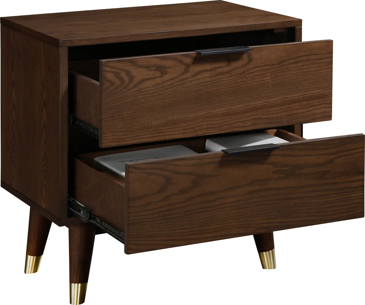 Vance - Night Stand - Walnut - View 2