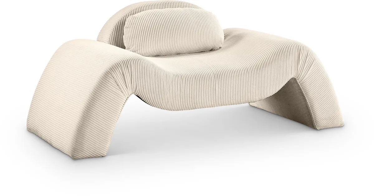 Austin - Corduroy Accent Chair - Beige