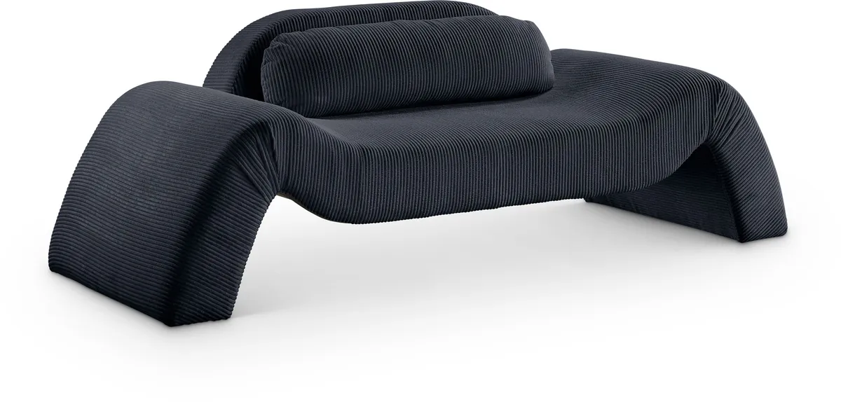 Austin - Corduroy Loveseat - Black
