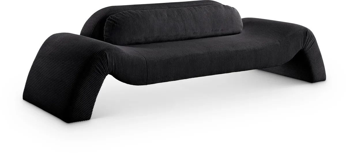 Austin - Corduroy Sofa - Black
