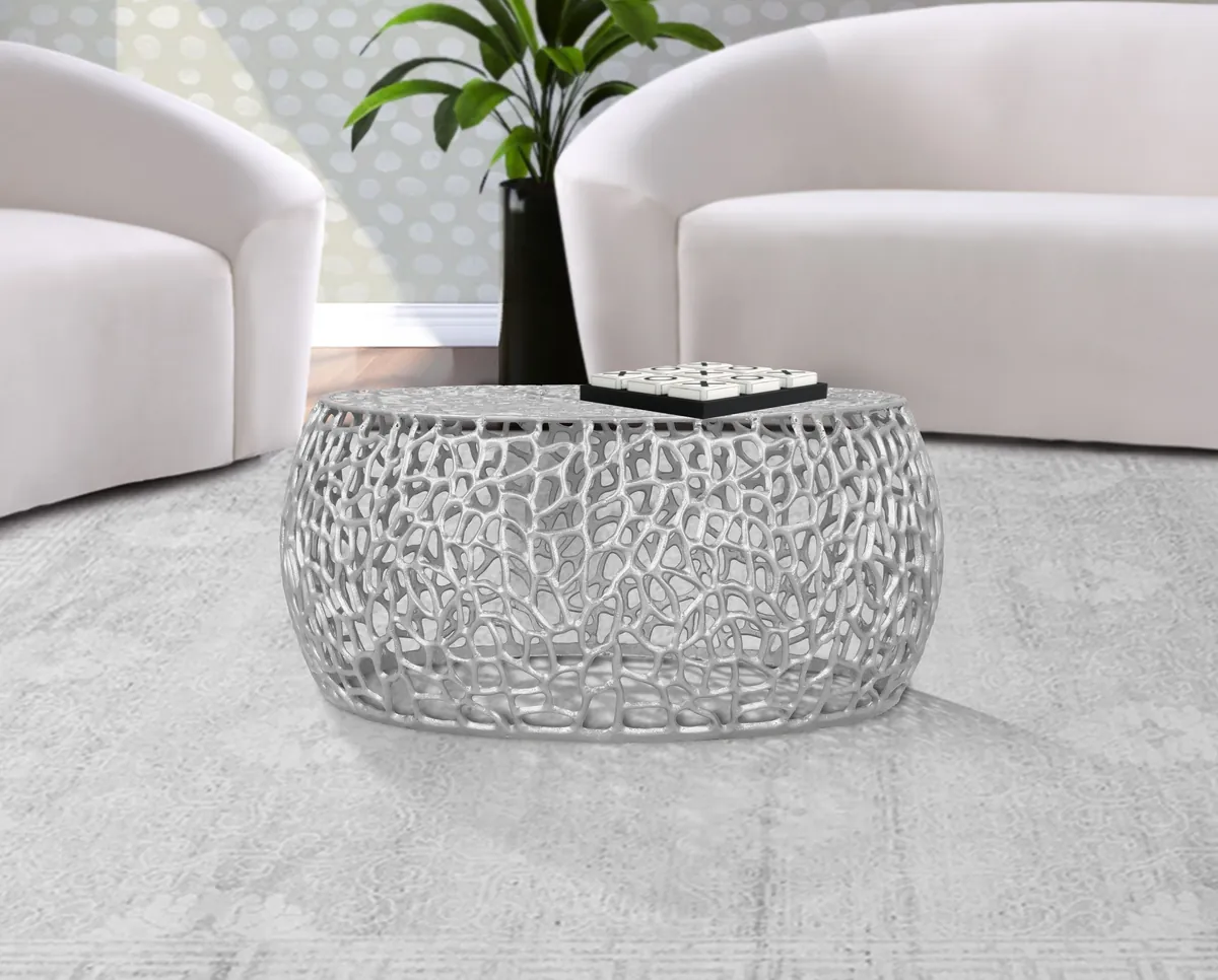 Priya - Coffee Table - Silver - View 2