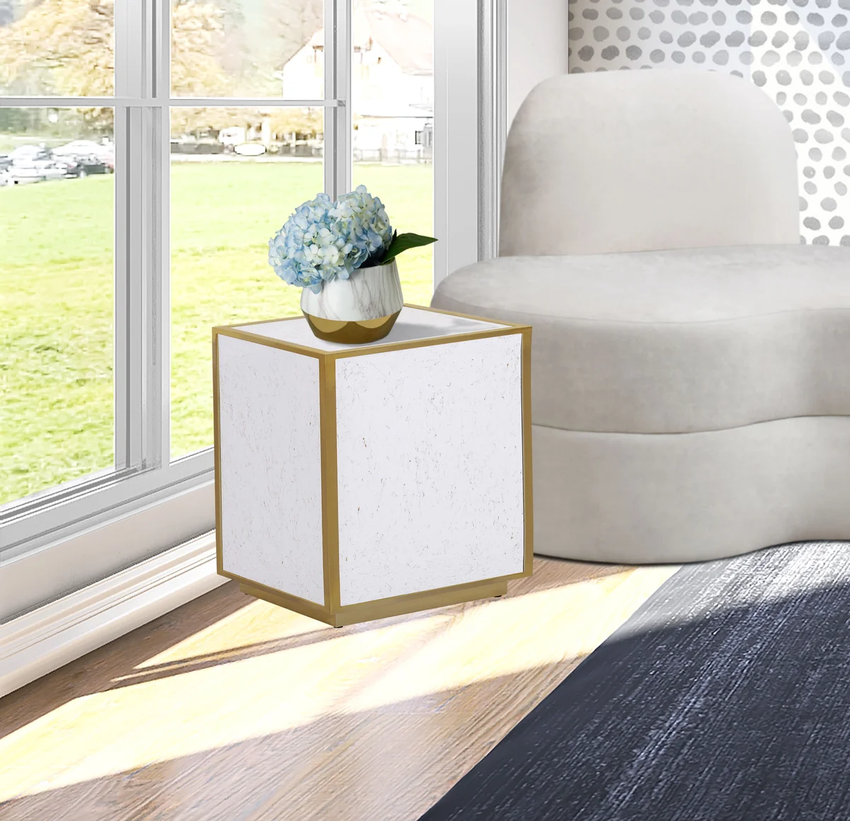 Glitz - End Table - White - View 2